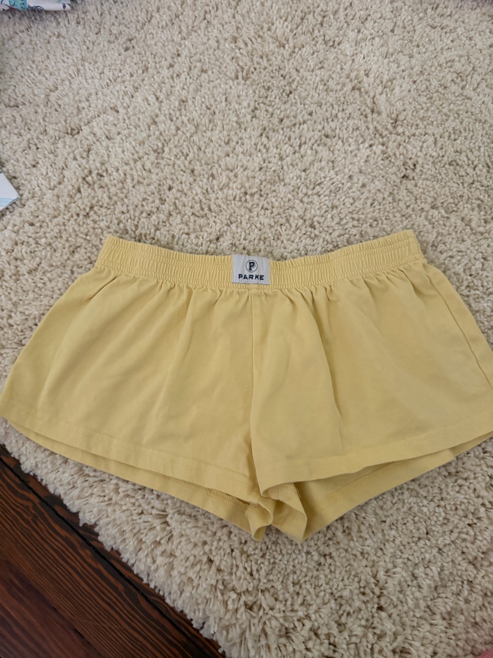 Parker SUMMERLAND Yellow Elastic Waist Shorts